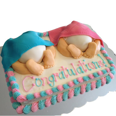 Twins Baby Cake