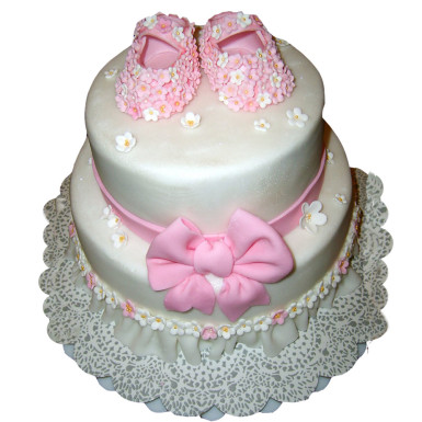 Baby Girl 2-Tier Cake