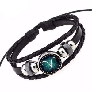 Cuff Bracelet with Zodiac Sign
