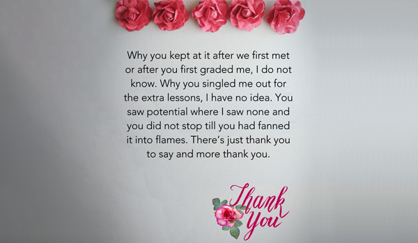A Thoughtful Thank You Note