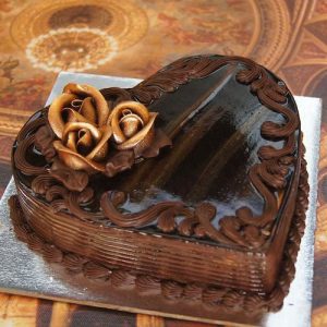 Chocolate Truffle Heart Shape Cake