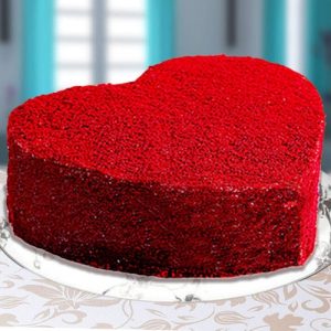 Red Velvet Heart Shape Cake