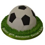 football shape fondant cake