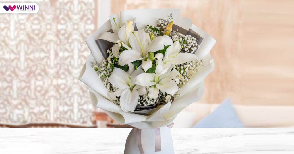 White flowers for funeral